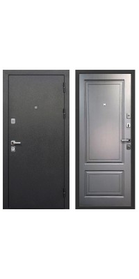 Дверь мет. ТОЛСТЯК Букле черный Ясень графит эмаль 960 правая